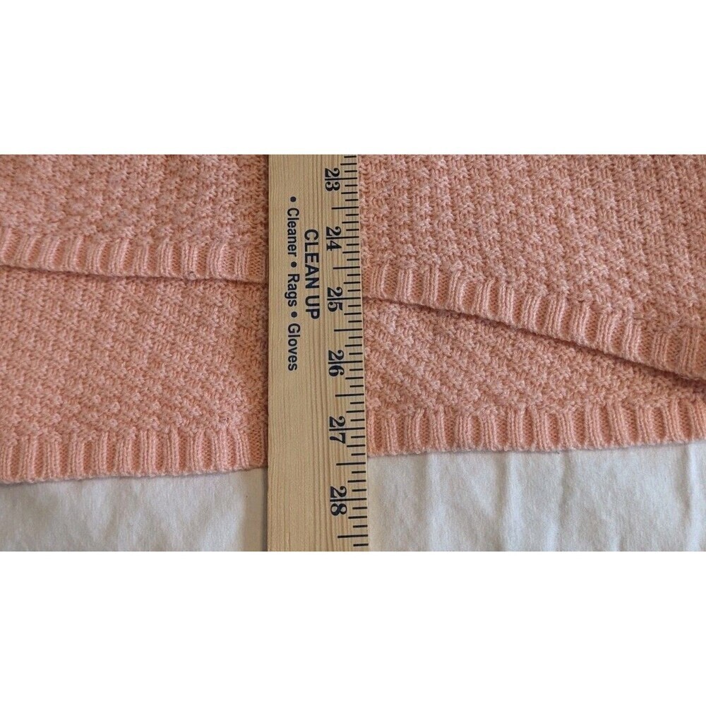 Cato Woman Plus Size 18/20 Peach Pearl Embellished Tunic Sweater High Low Hem - Picture 7 of 9